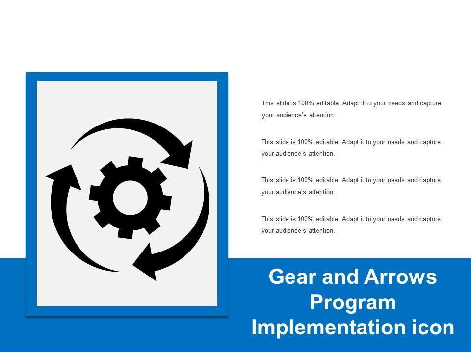 Gear and arrows program implementation icon Slide01
