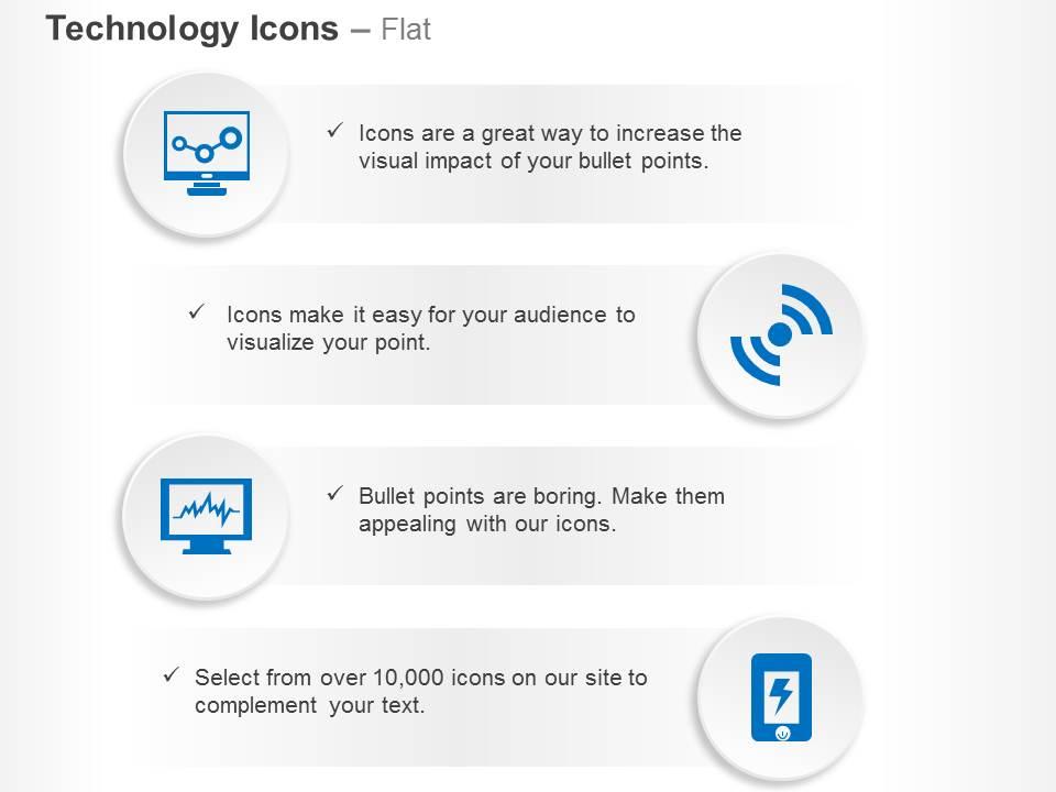 Gears computer wifi mobile power ppt icons graphics Slide01