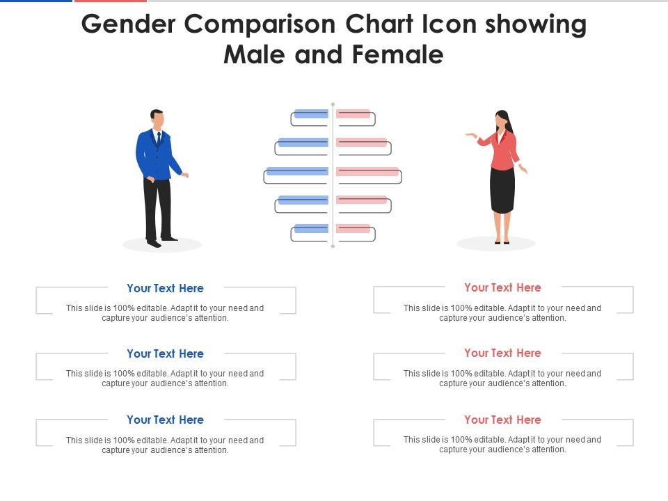 Gender comparison chart icon showing male and female Slide01