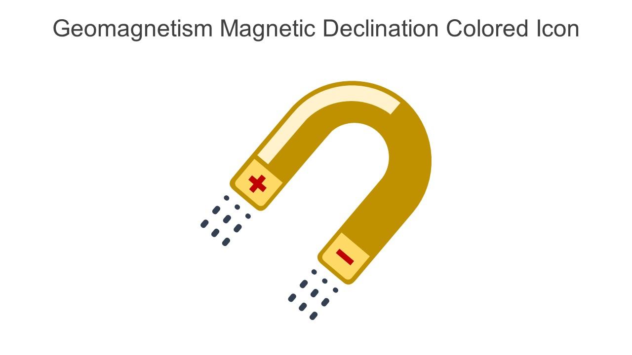 Geomagnetism Magnetic Declination Colored Icon In Powerpoint Pptx Png And Editable Eps Format