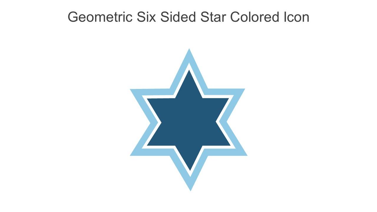 Geometric Six Sided Star Colored Icon In Powerpoint Pptx Png And Editable Eps Format