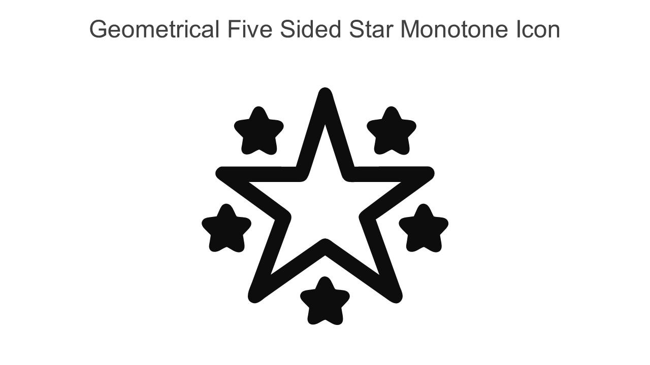 Geometrical Five Sided Star Monotone Icon In Powerpoint Pptx Png And Editable Eps Format