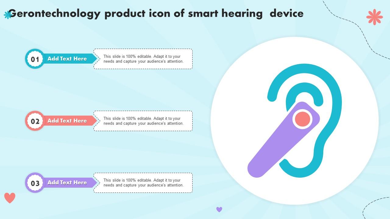 Gerontechnology Product Icon Of Smart Hearing Device