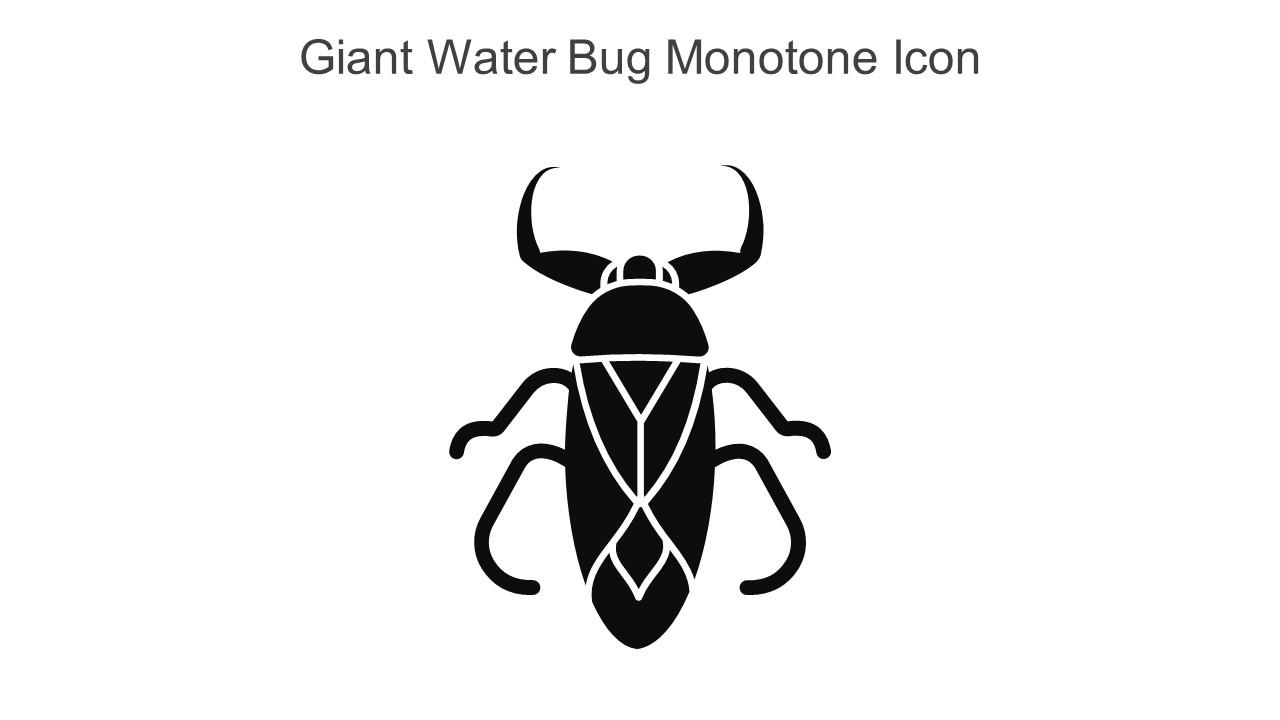 Giant Water Bug Monotone Icon In Powerpoint Pptx Png And Editable Eps Format