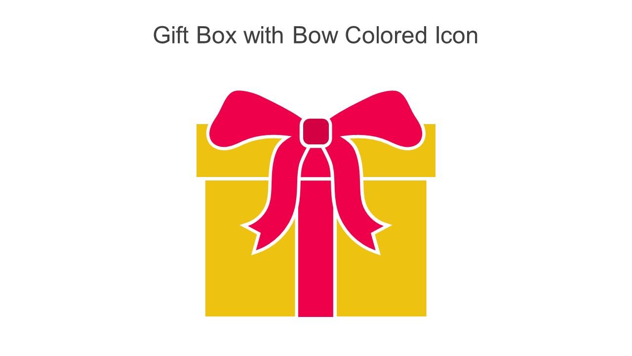 Gift Box With Bow Colored Icon In Powerpoint Pptx Png And Editable Eps Format Slide01