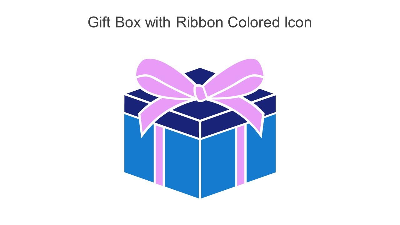 Gift Box With Ribbon Colored Icon In Powerpoint Pptx Png And Editable Eps Format Slide01