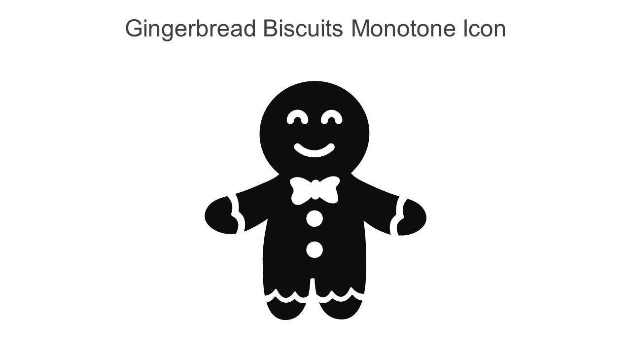 Gingerbread Biscuits Monotone Icon In Powerpoint Pptx Png And Editable Eps Format Slide01