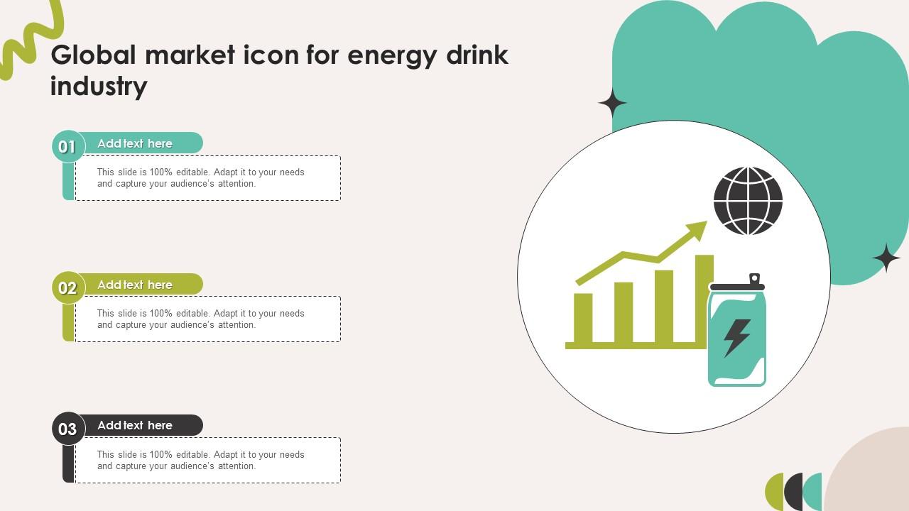 Global Market Icon For Energy Drink Industry