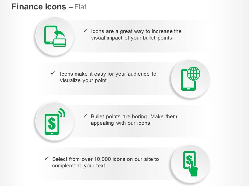 Global money transfer mobile banking ppt icons graphics Slide01