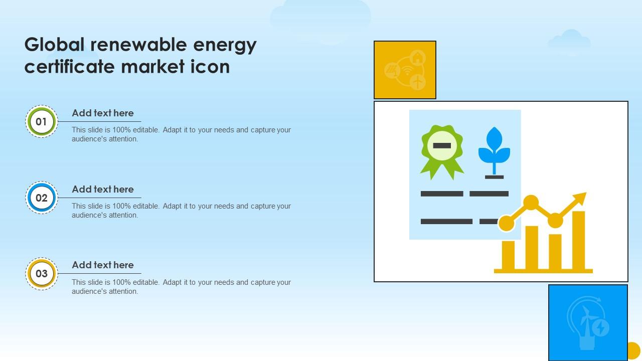 Global Renewable Energy Certificate Market Icon Ppt Presentation