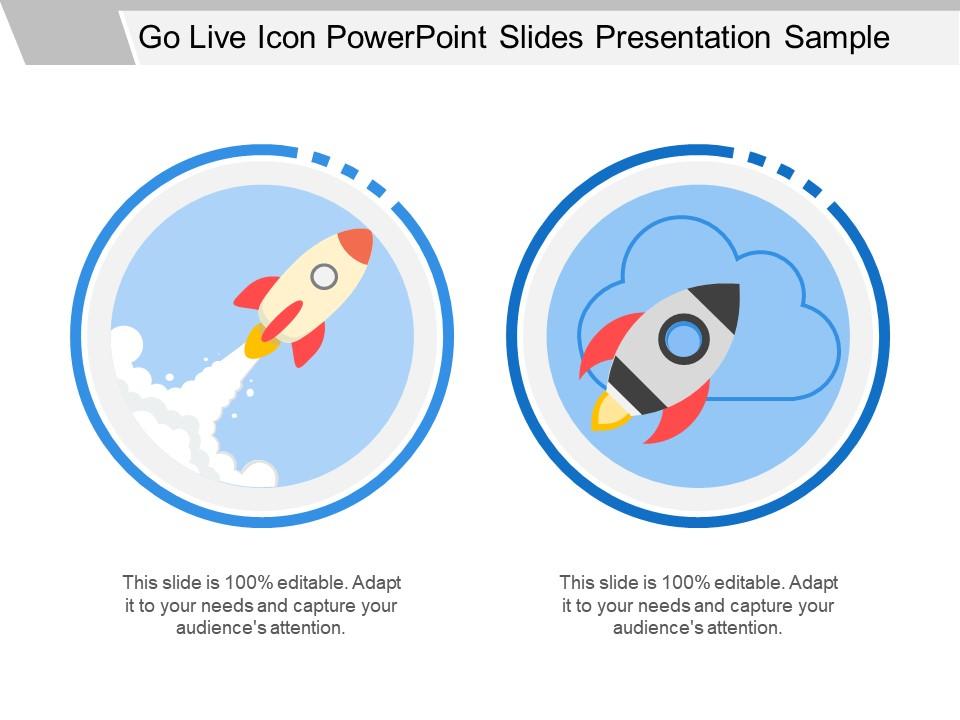 Go live icon powerpoint slides presentation sample Slide01