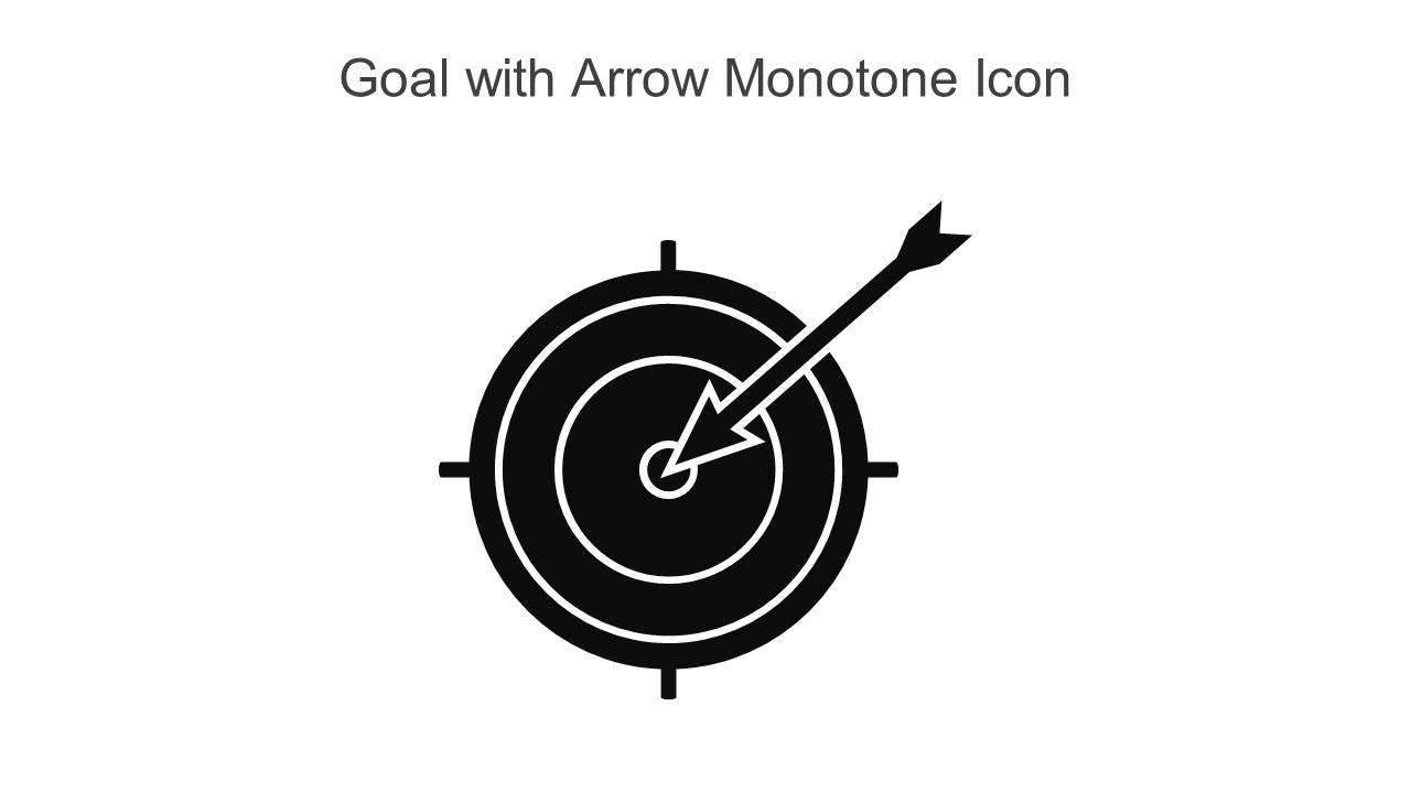 Goal With Arrow Monotone Icon In Powerpoint Pptx Png And Editable Eps Format Slide01