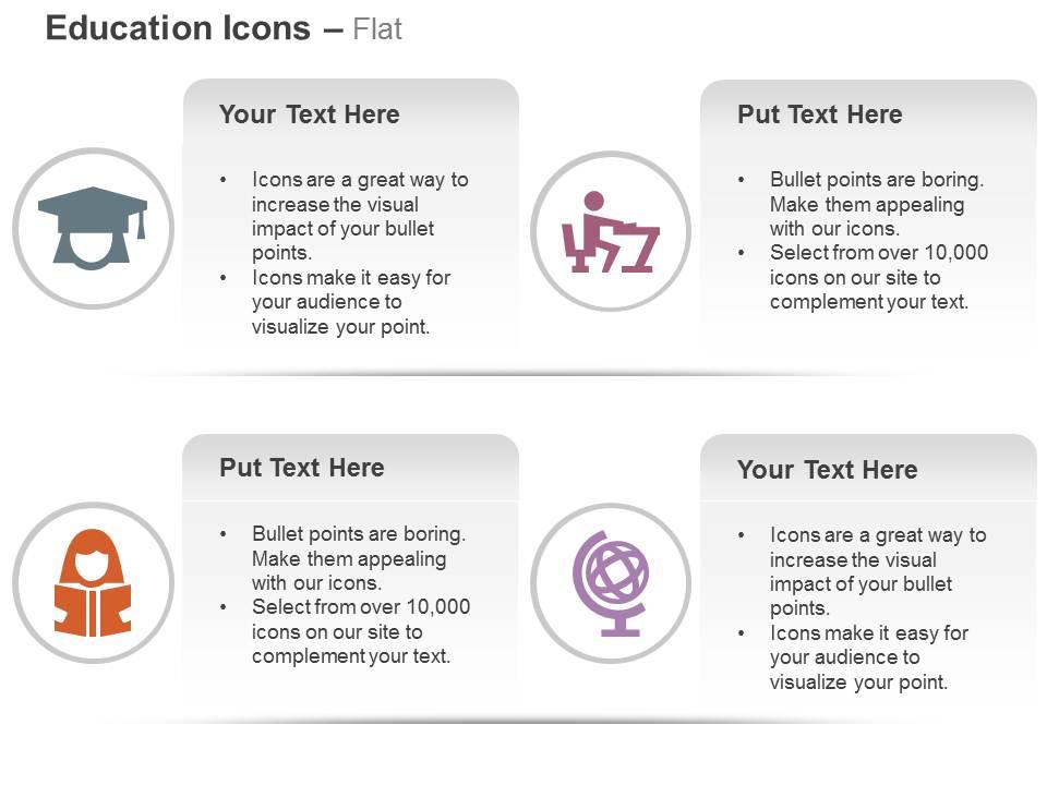 Graduation ceremony student reading global education ppt icons graphics Slide01