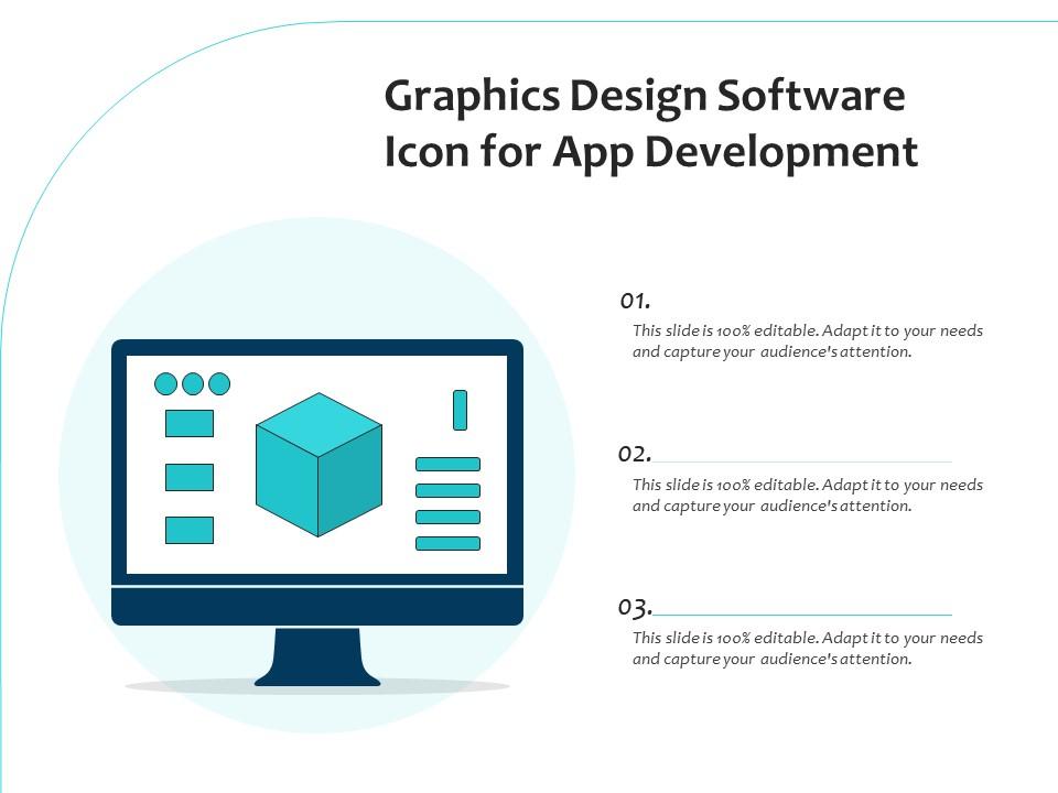 Graphics design software icon for app development Slide01