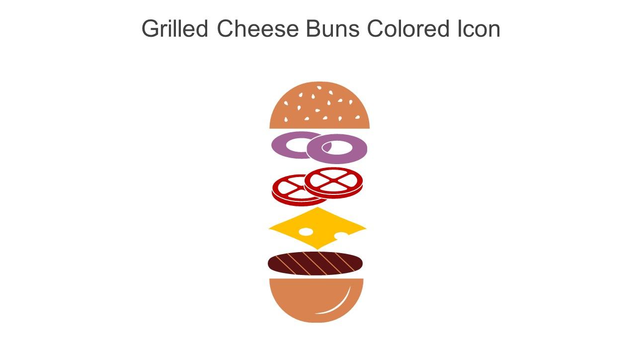 Grilled Cheese Buns Colored Icon In Powerpoint Pptx Png And Editable Eps Format