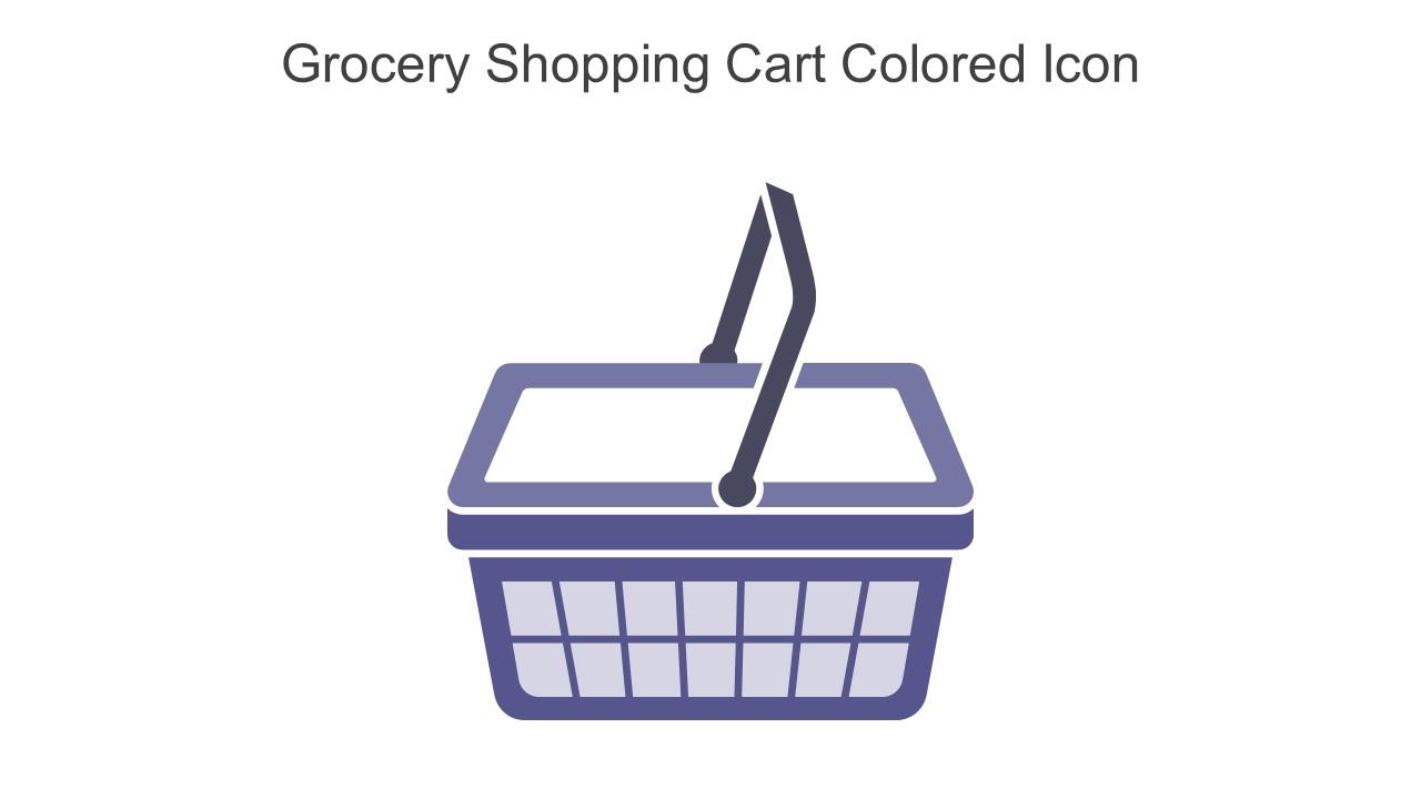 Grocery Shopping Cart Colored Icon In Powerpoint Pptx Png And Editable Eps Format