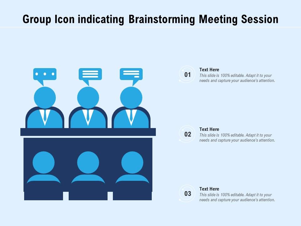 Group icon indicating brainstorming meeting session Slide01