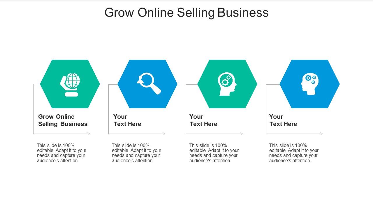 Grow online selling business ppt powerpoint presentation icon graphics download cpb Slide01