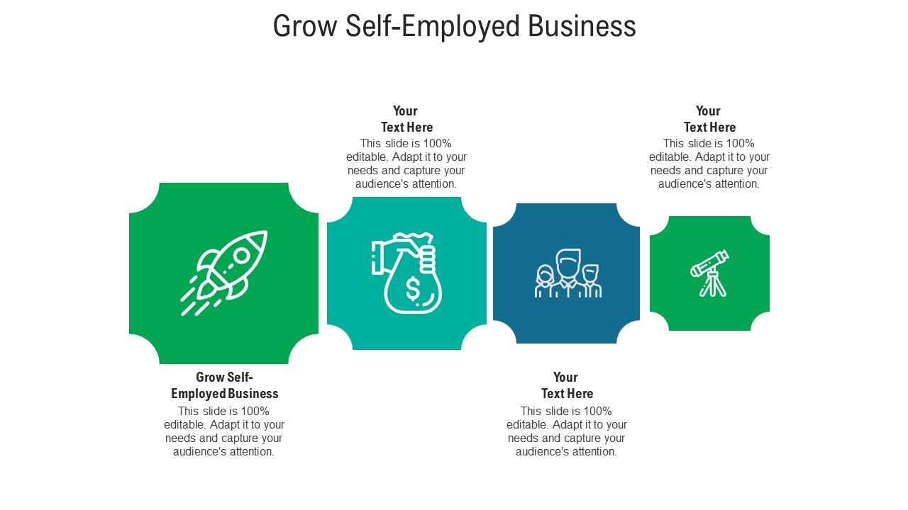 Grow self employed business ppt powerpoint presentation ideas icons cpb Slide01