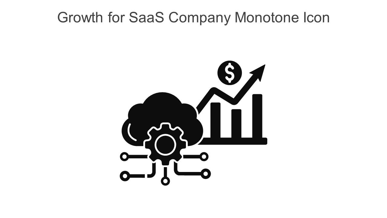 Growth For Saas Company Monotone Icon In Powerpoint Pptx Png And Editable Eps Format