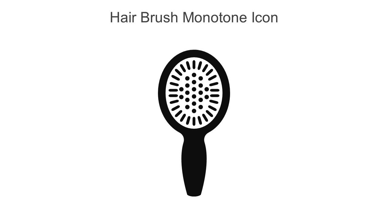 Hair Brush Monotone Icon In Powerpoint Pptx Png And Editable Eps Format