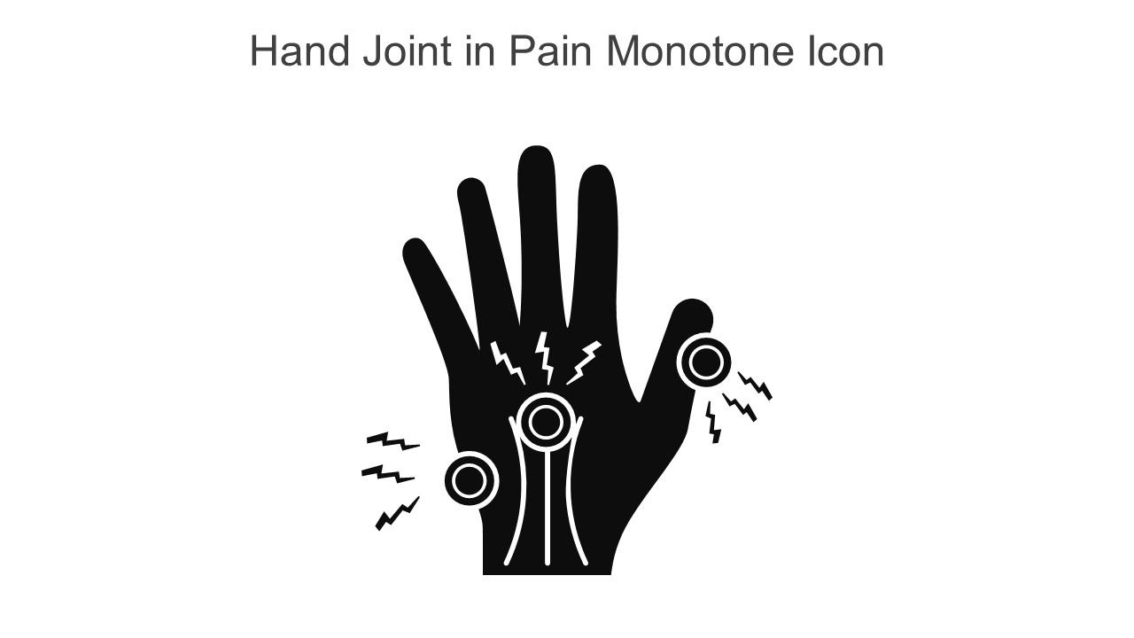 Hand Joint In Pain Monotone Icon In Powerpoint Pptx Png And Editable Eps Format