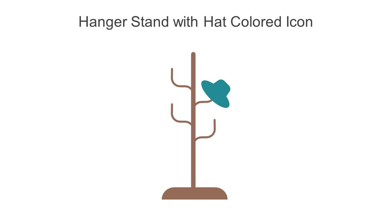 Hanger Stand With Hat Colored Icon In Powerpoint Pptx Png And Editable Eps Format Slide01