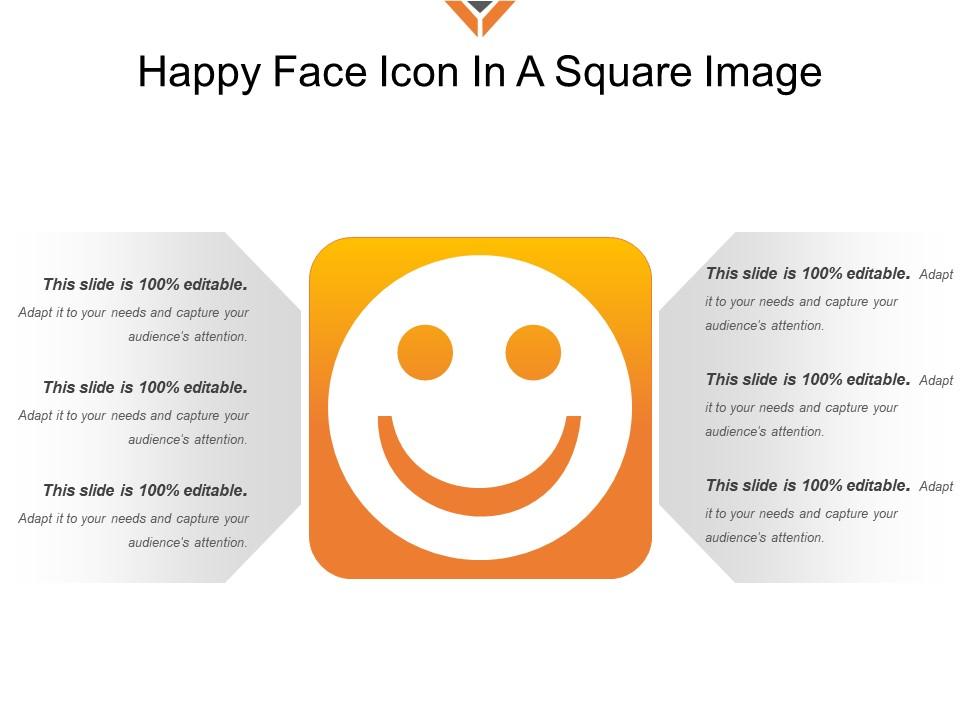 Happy face icon in a square image Slide01