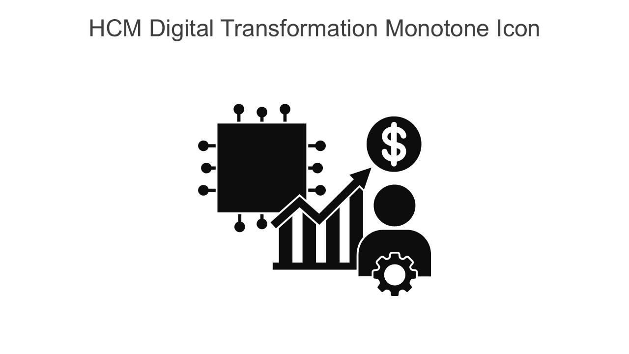 HCM Digital Transformation Monotone Icon In Powerpoint Pptx Png And Editable Eps Format