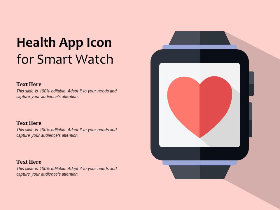 Health app icon for smart watch Slide01