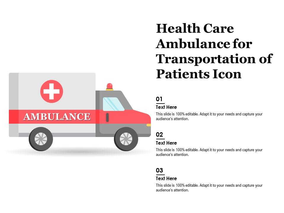 Health care ambulance for transportation of patients icon Slide01