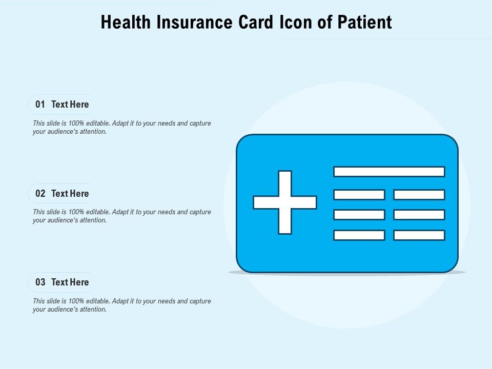 Health insurance card icon of patient Slide01