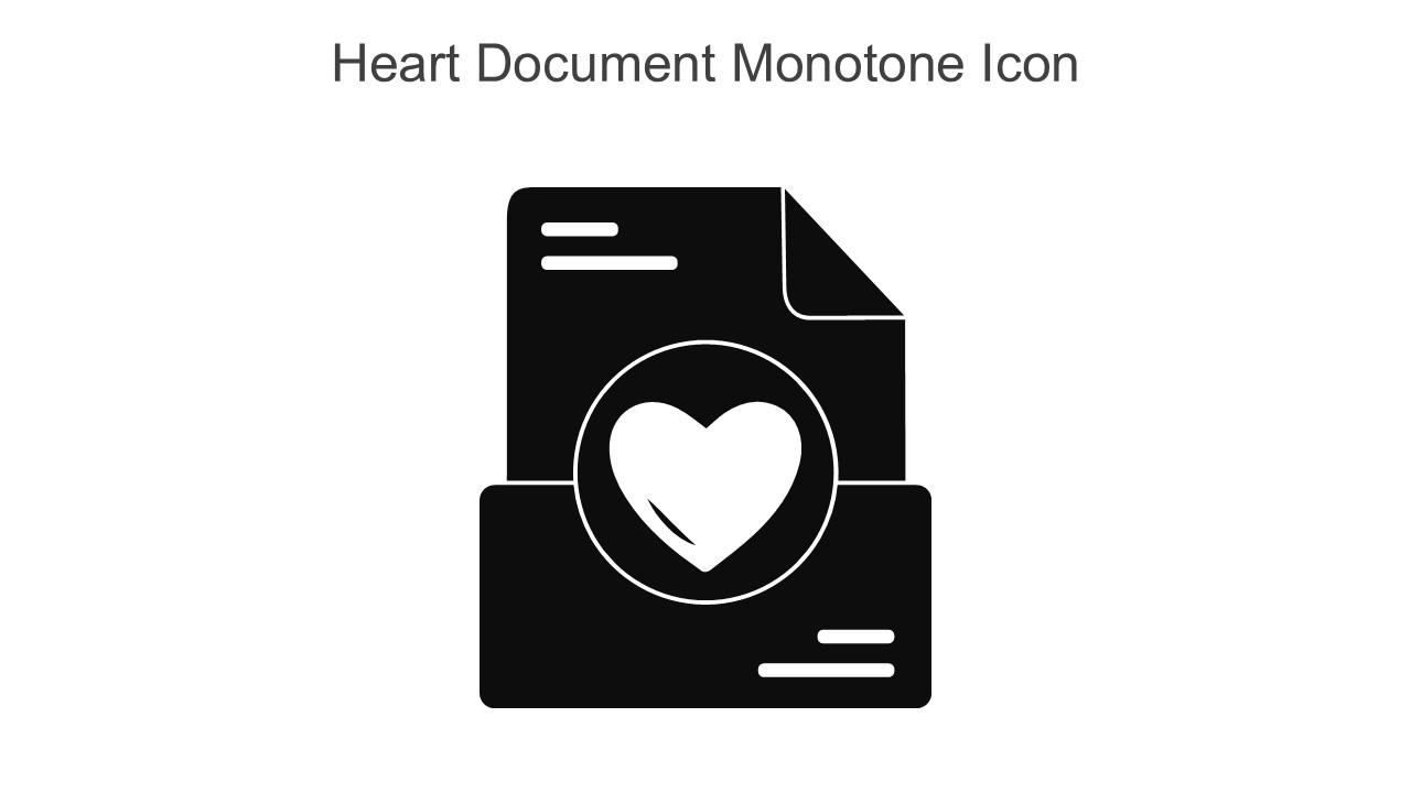 Heart Document Monotone Icon In Powerpoint Pptx Png And Editable Eps Format