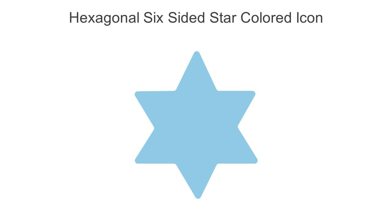 Hexagonal Six Sided Star Colored Icon In Powerpoint Pptx Png And Editable Eps Format
