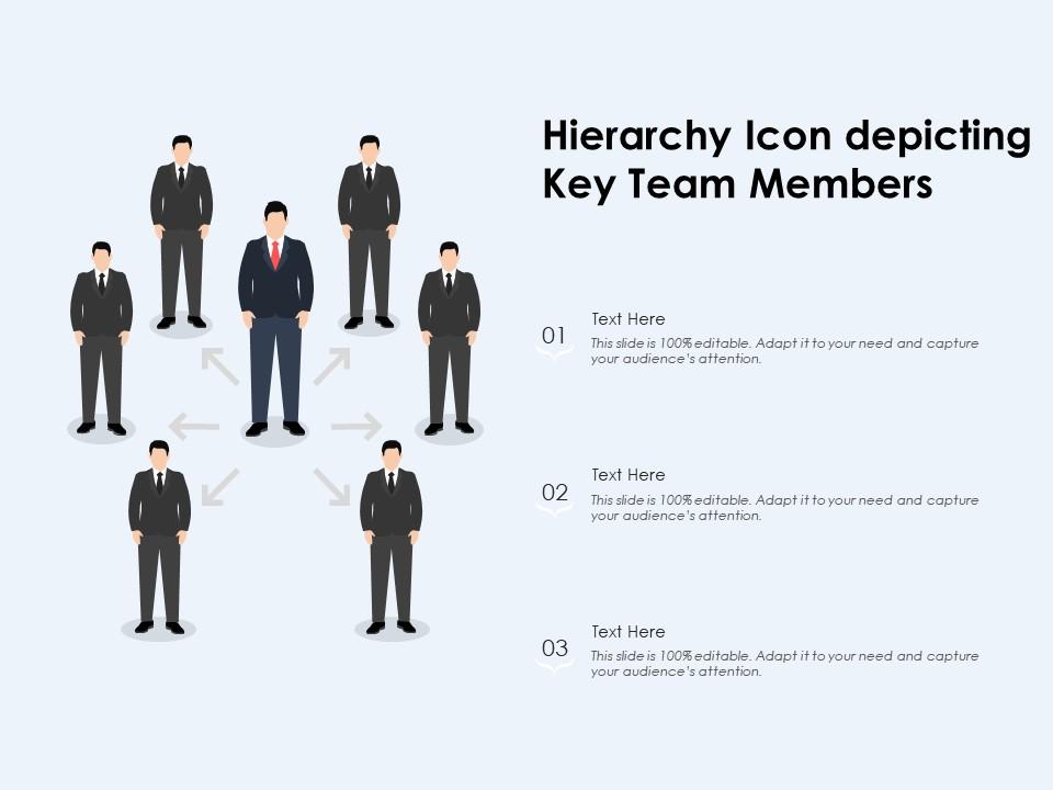 Hierarchy icon depicting key team members Slide01