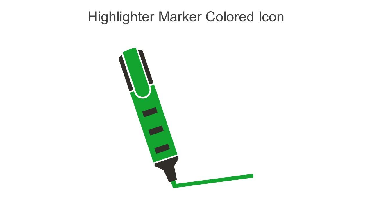 Highlighter Marker Colored Icon In Powerpoint Pptx Png And Editable Eps Format