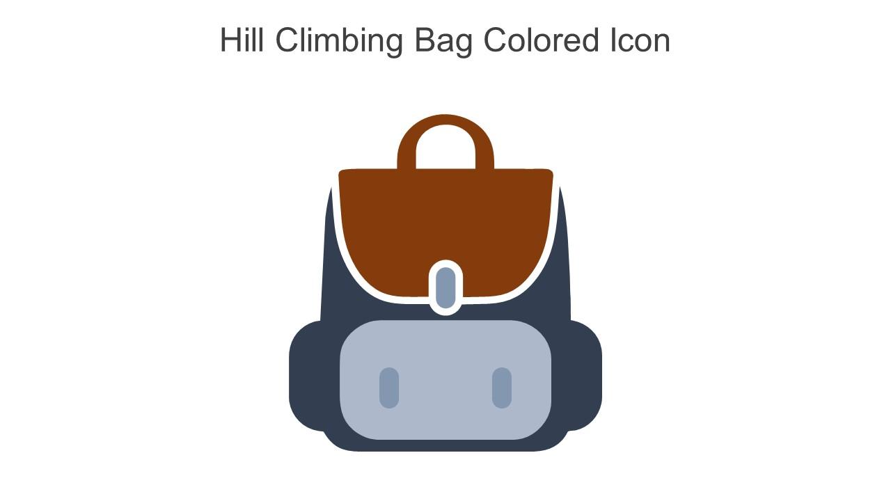 Hill Climbing Bag Colored Icon In Powerpoint Pptx Png And Editable Eps Format