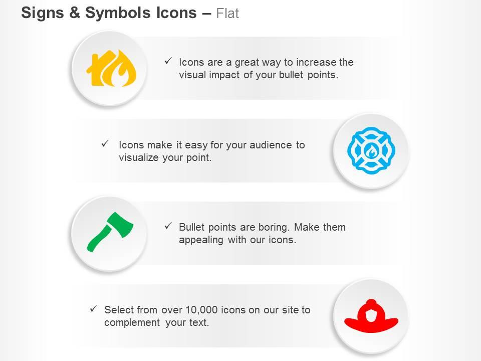 Home fire safety water harvesting axe cap ppt icons graphics Slide01