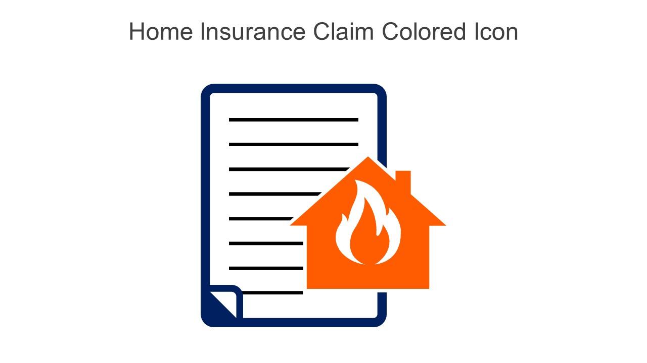 Home Insurance Claim Colored Icon In Powerpoint Pptx Png And Editable Eps Format Slide01