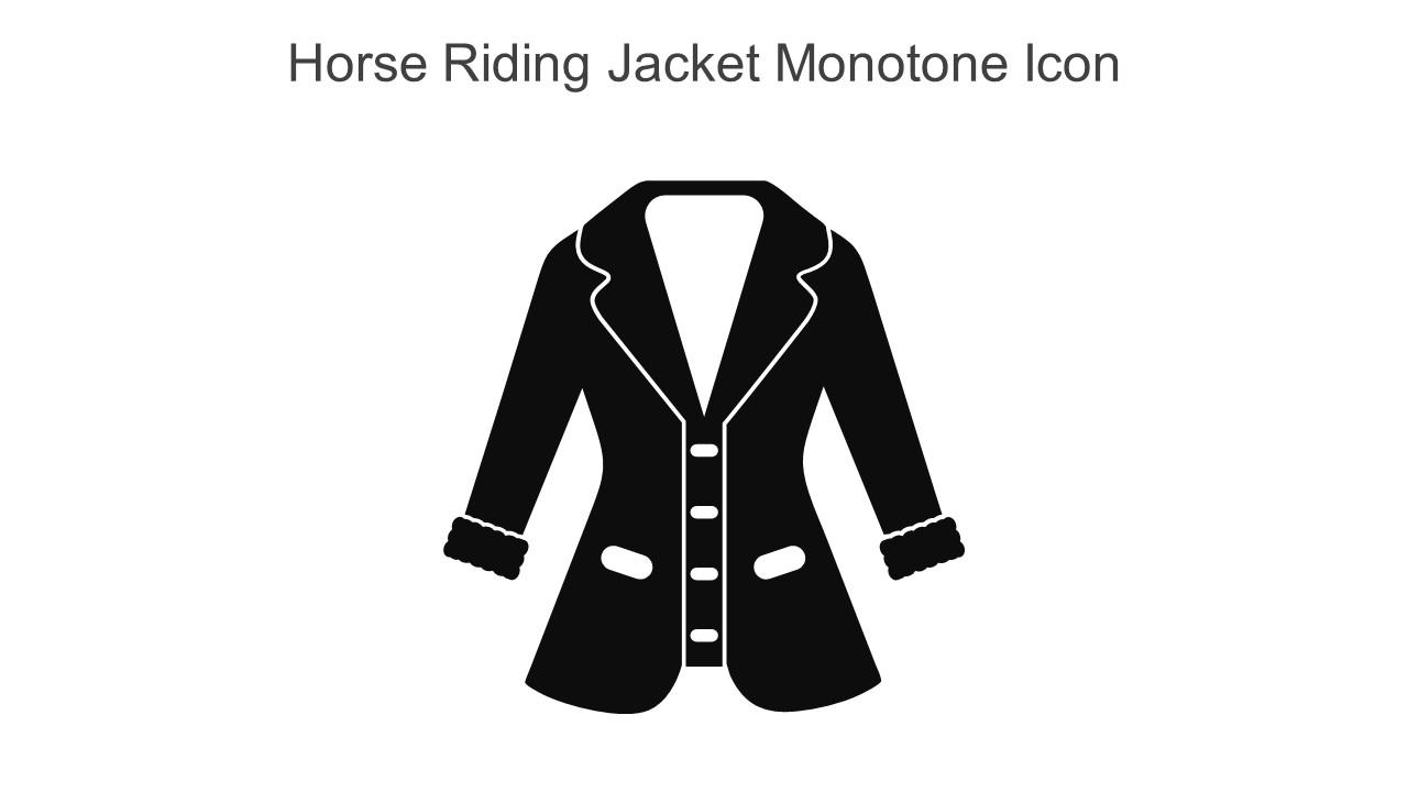Horse Riding Jacket Monotone Icon In Powerpoint Pptx Png And Editable Eps Format