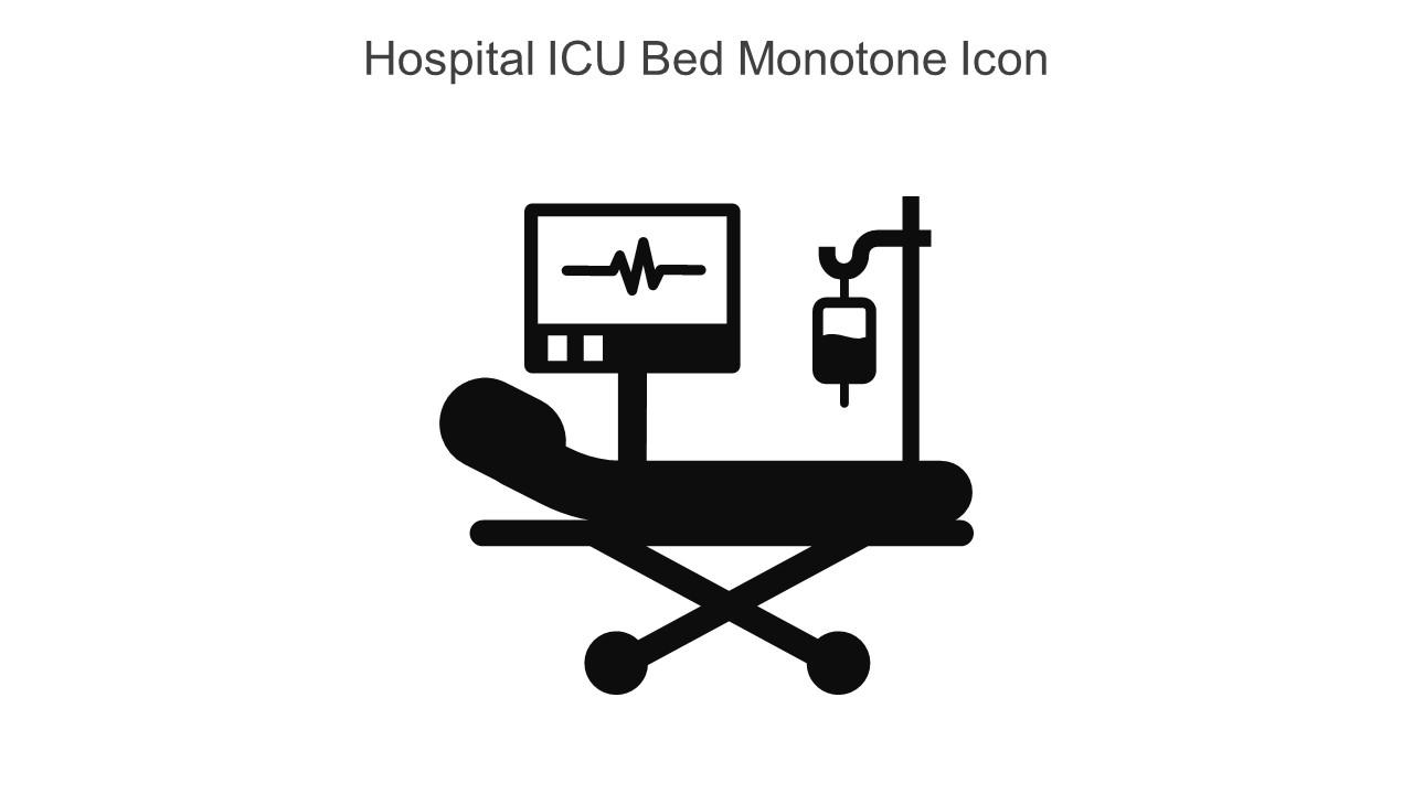 Hospital ICU Bed Monotone Icon In Powerpoint Pptx Png And Editable Eps Format Slide01