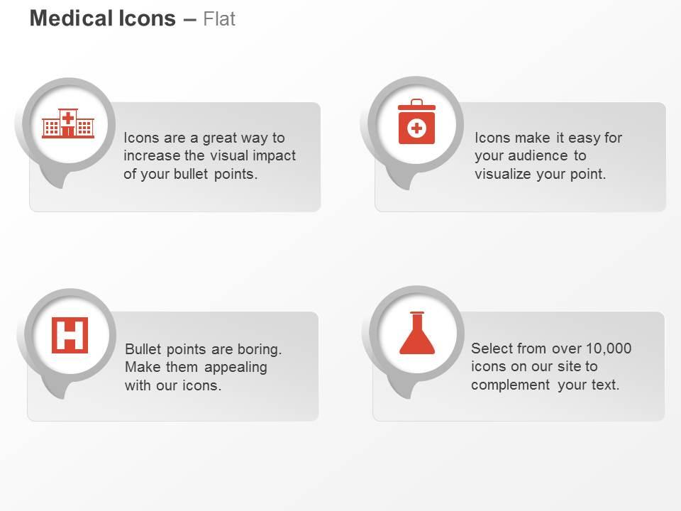 Hospital medical box flask research ppt icons graphics Slide01
