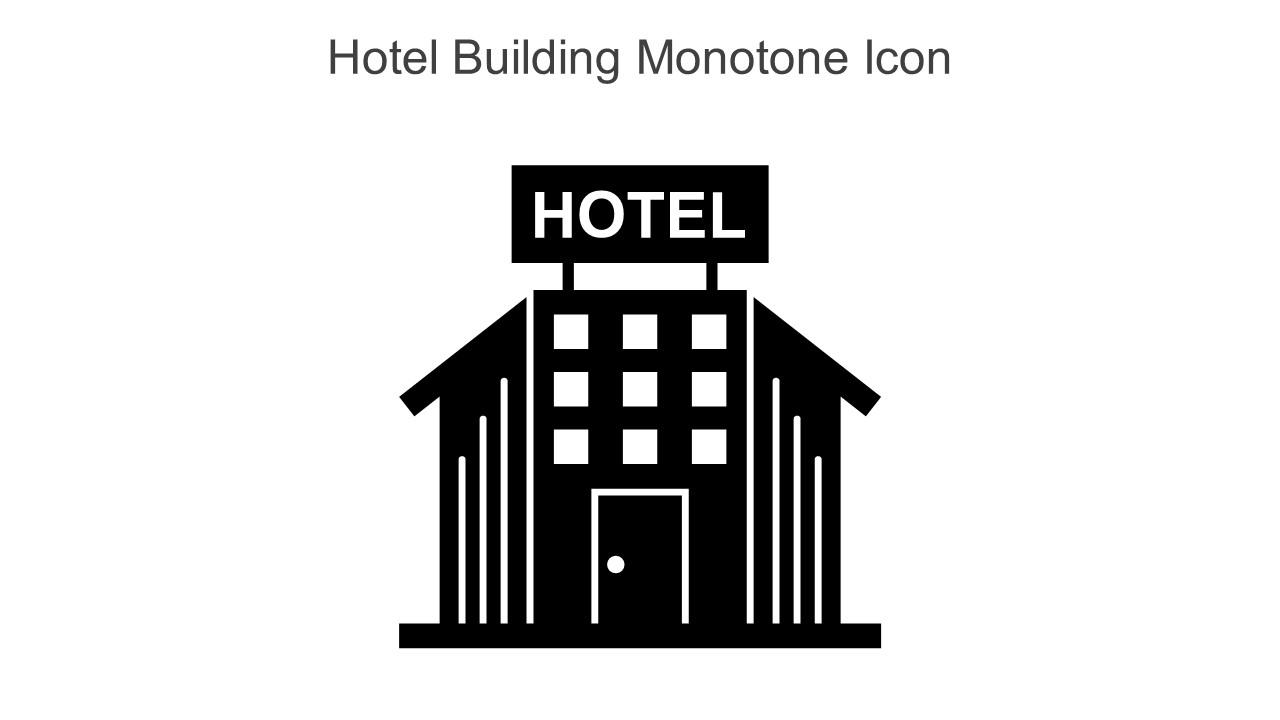 Hotel Building Monotone Icon In Powerpoint Pptx Png And Editable Eps Format