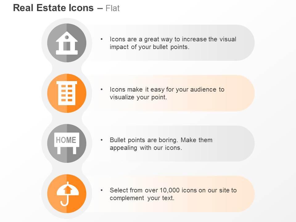 House apartment signboard umbrella ppt icons graphics Slide01