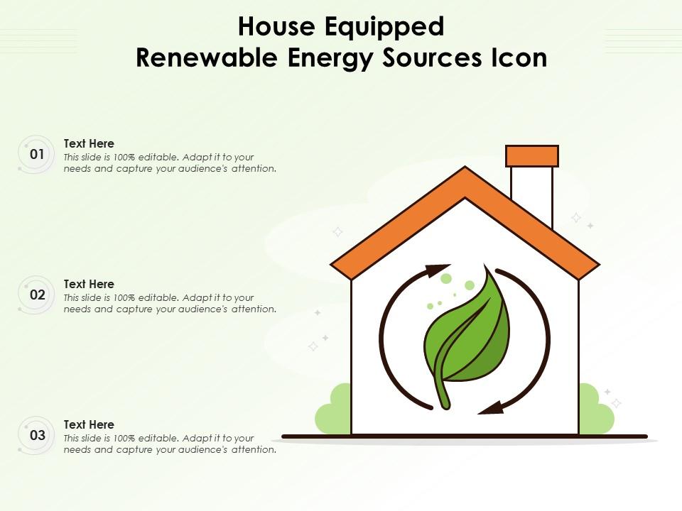 House equipped renewable energy sources icon Slide01