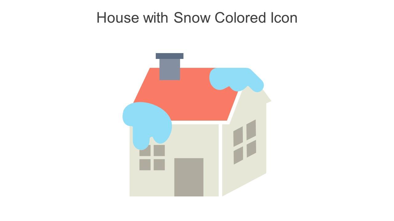 House With Snow Colored Icon In Powerpoint Pptx Png And Editable Eps Format Slide01