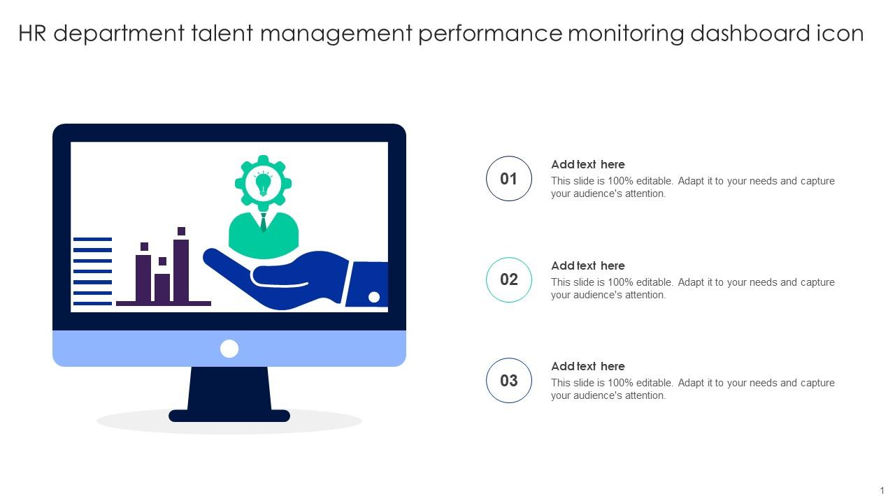 HR Department Talent Management Performance Monitoring Dashboard Icon Slide01