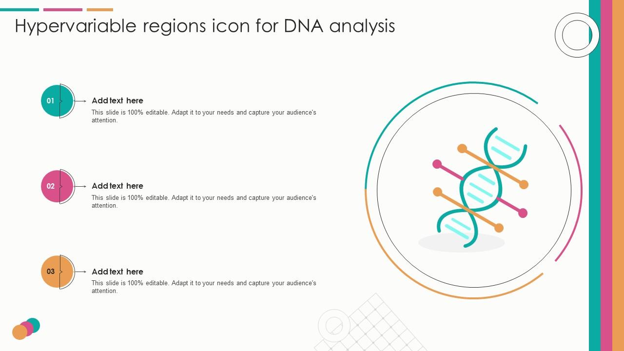 Hypervariable Regions Icon For Dna Analysis Ppt Presentation