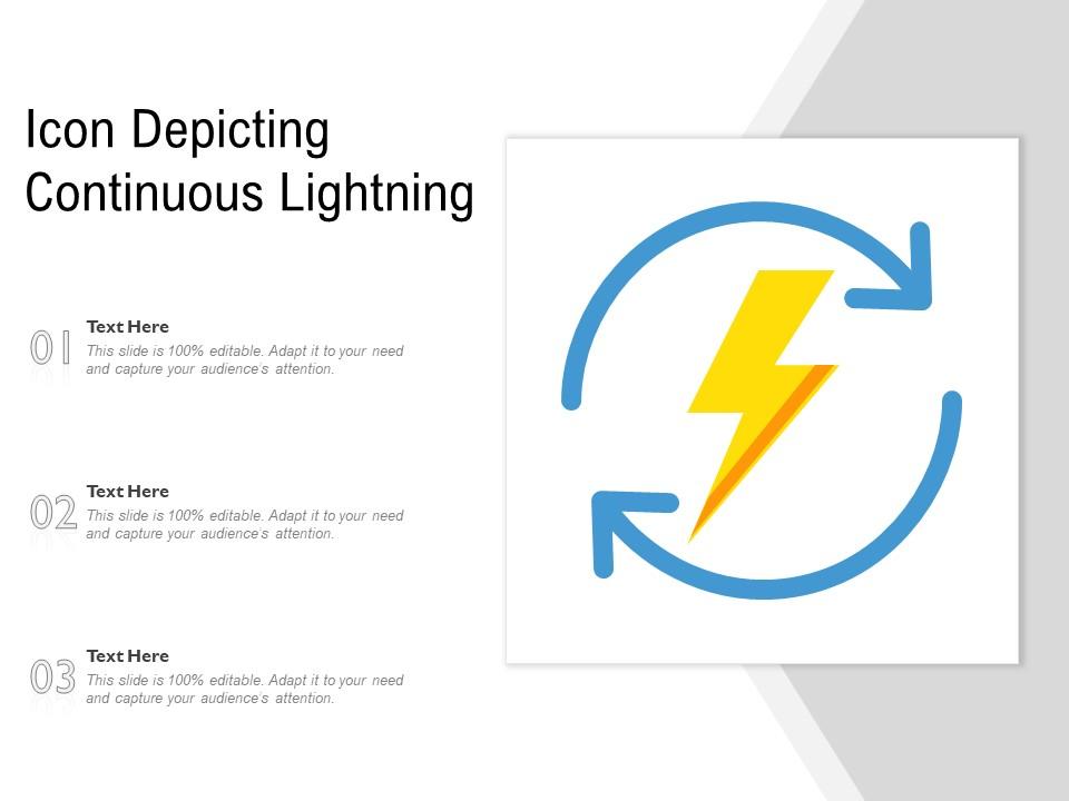 Icon depicting continuous lightning Slide01