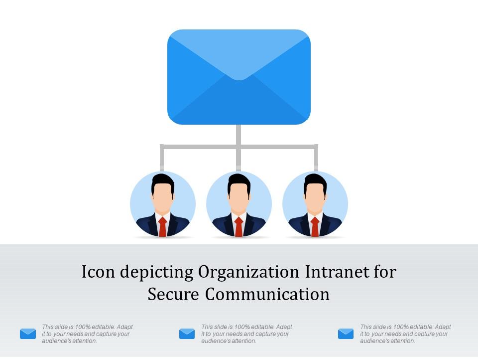 Icon depicting organization intranet for secure communication Slide01